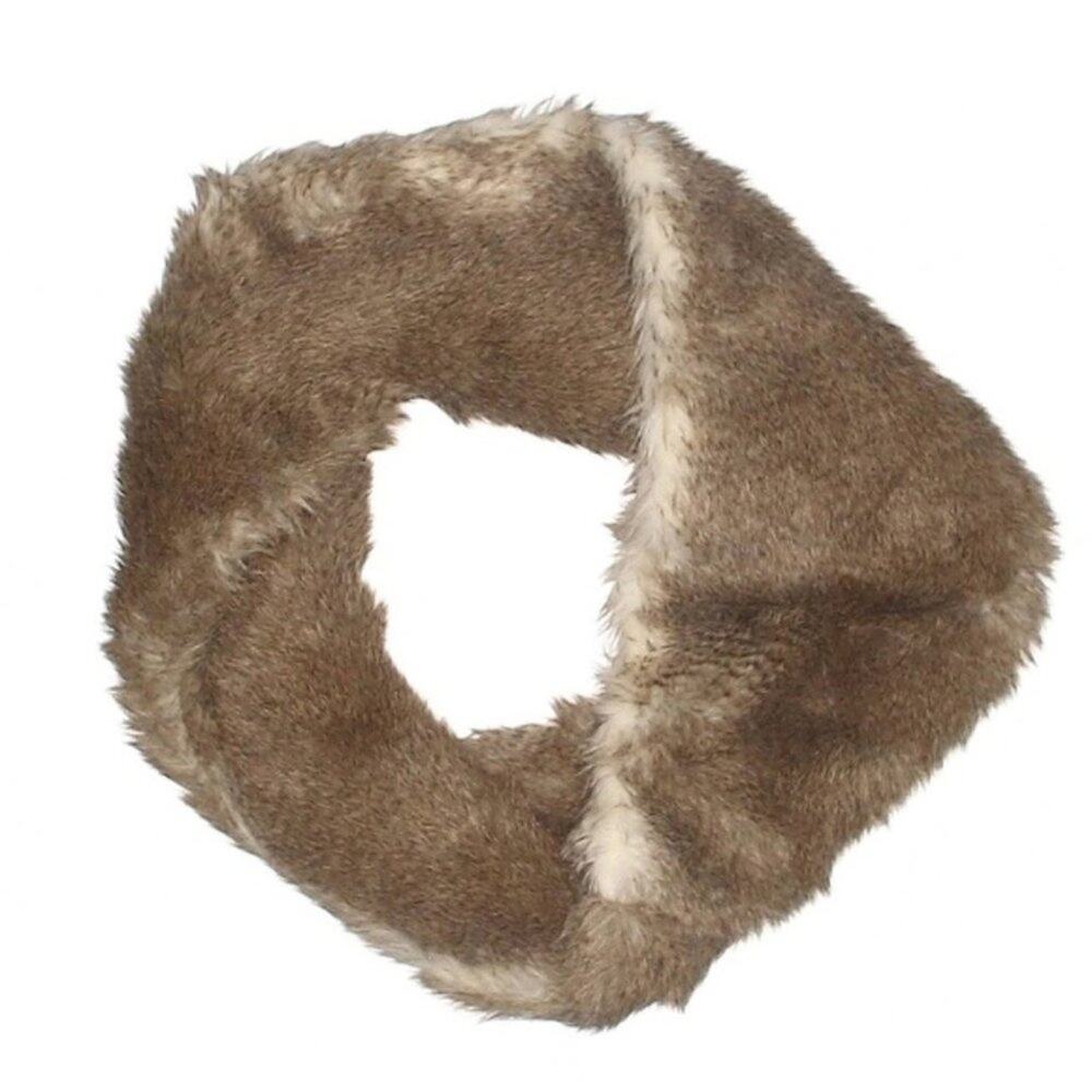 Parkhurst brown faux fur neck warmer circle scarf